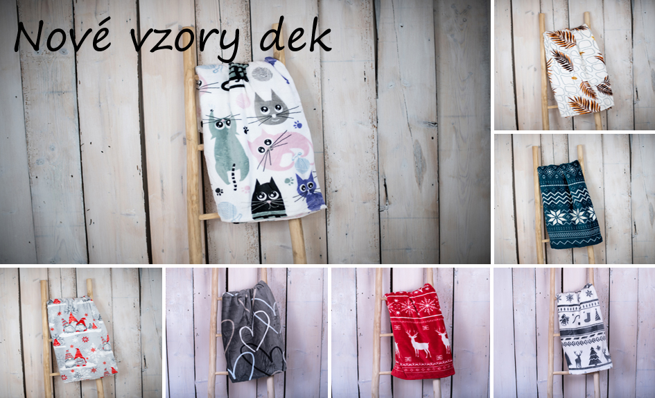 Mikroplyšové vzorované deky